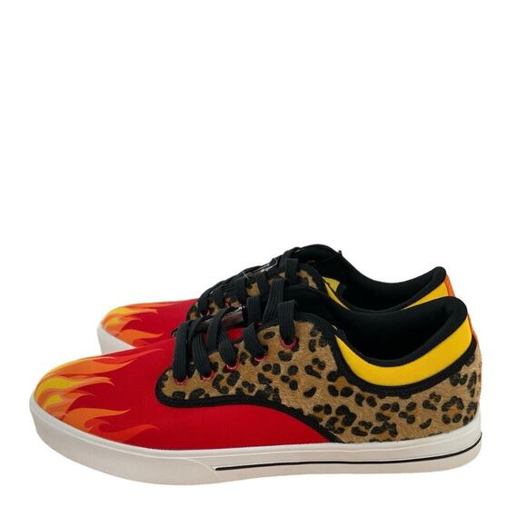 Vlado Spectro 3 Limited Edition Flames Mens Shoes Size 7.5 Leopard Print Red - Picture 2 of 14